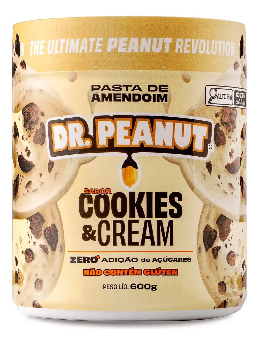 Pasta de Amendoim Dr. Peanut 600g Cookies & Cream